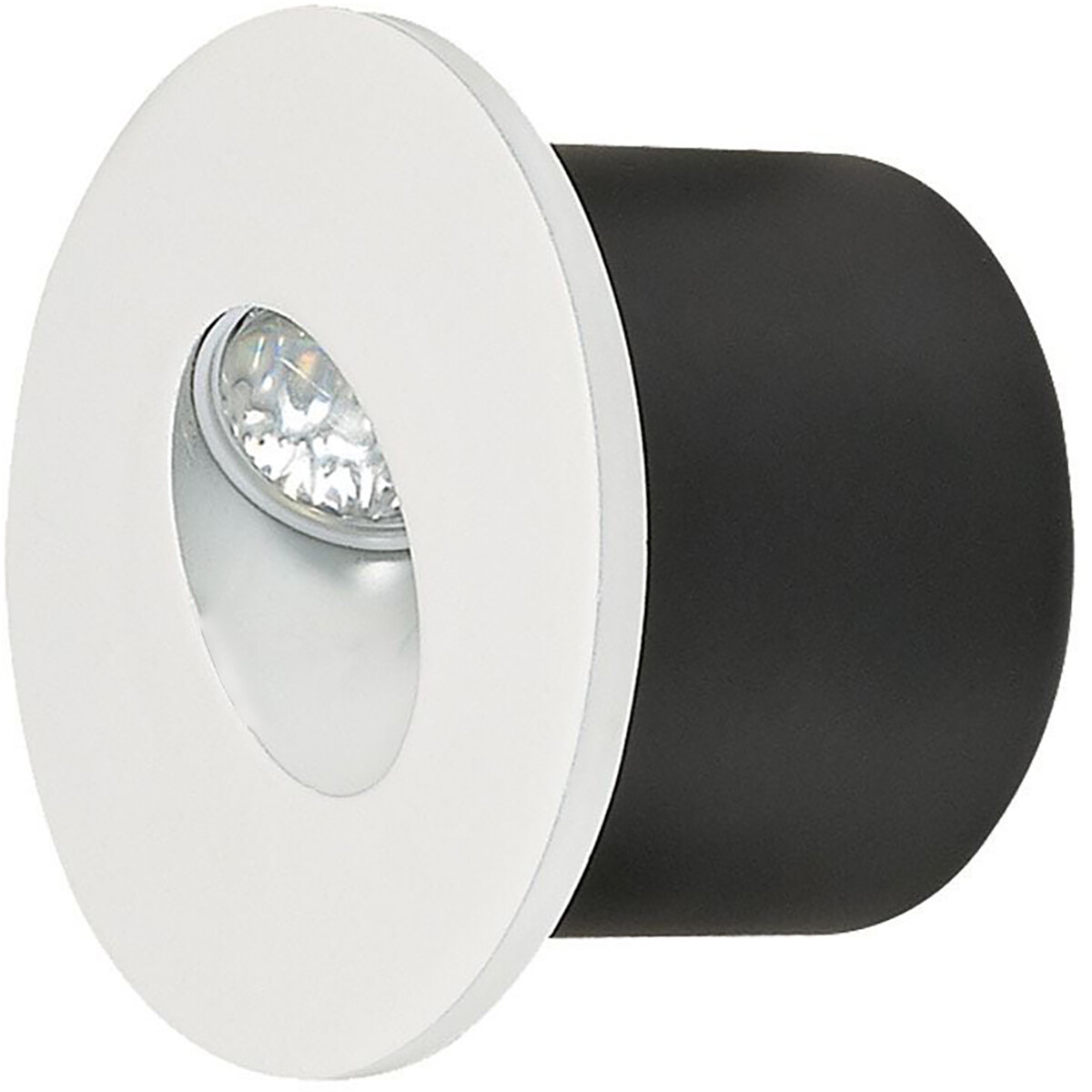 LED Trapspot - Inbouw Rond 3W - Natuurlijk Wit 4000K - Mat Wit Aluminium - Ø78mm