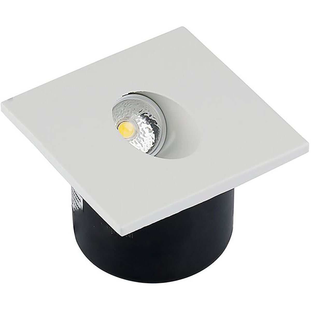 LED Trapspot - Inbouw Vierkant 3W - Natuurlijk Wit 4000K - Mat Wit Aluminium - 80mm