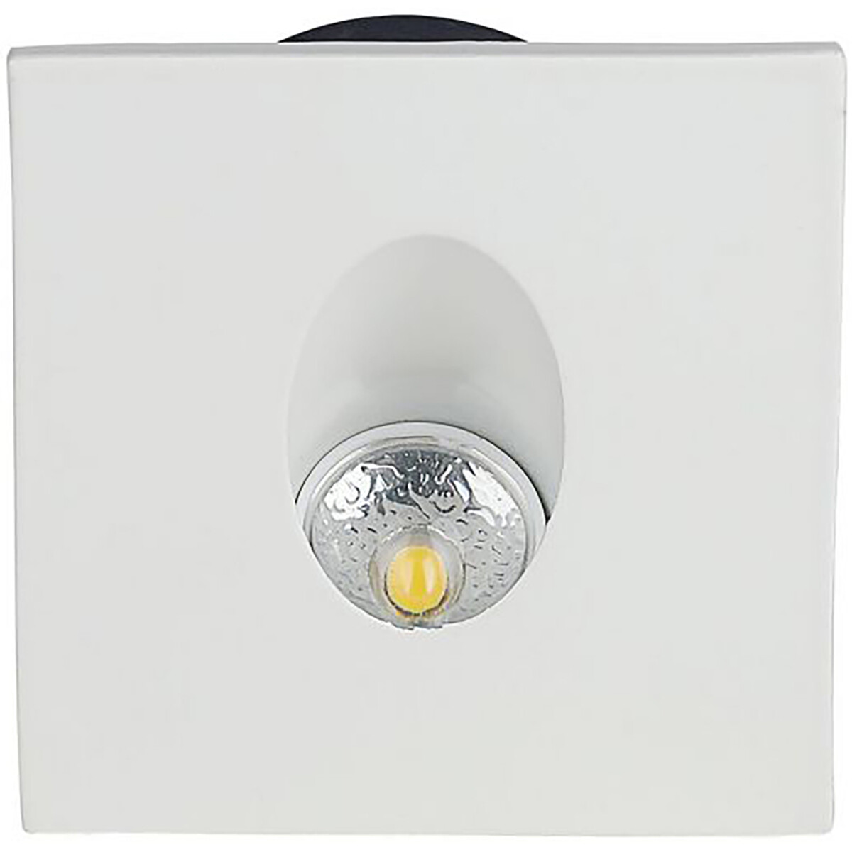 LED Trapspot - Inbouw Vierkant 3W - Natuurlijk Wit 4000K - Mat Wit Aluminium - 80mm