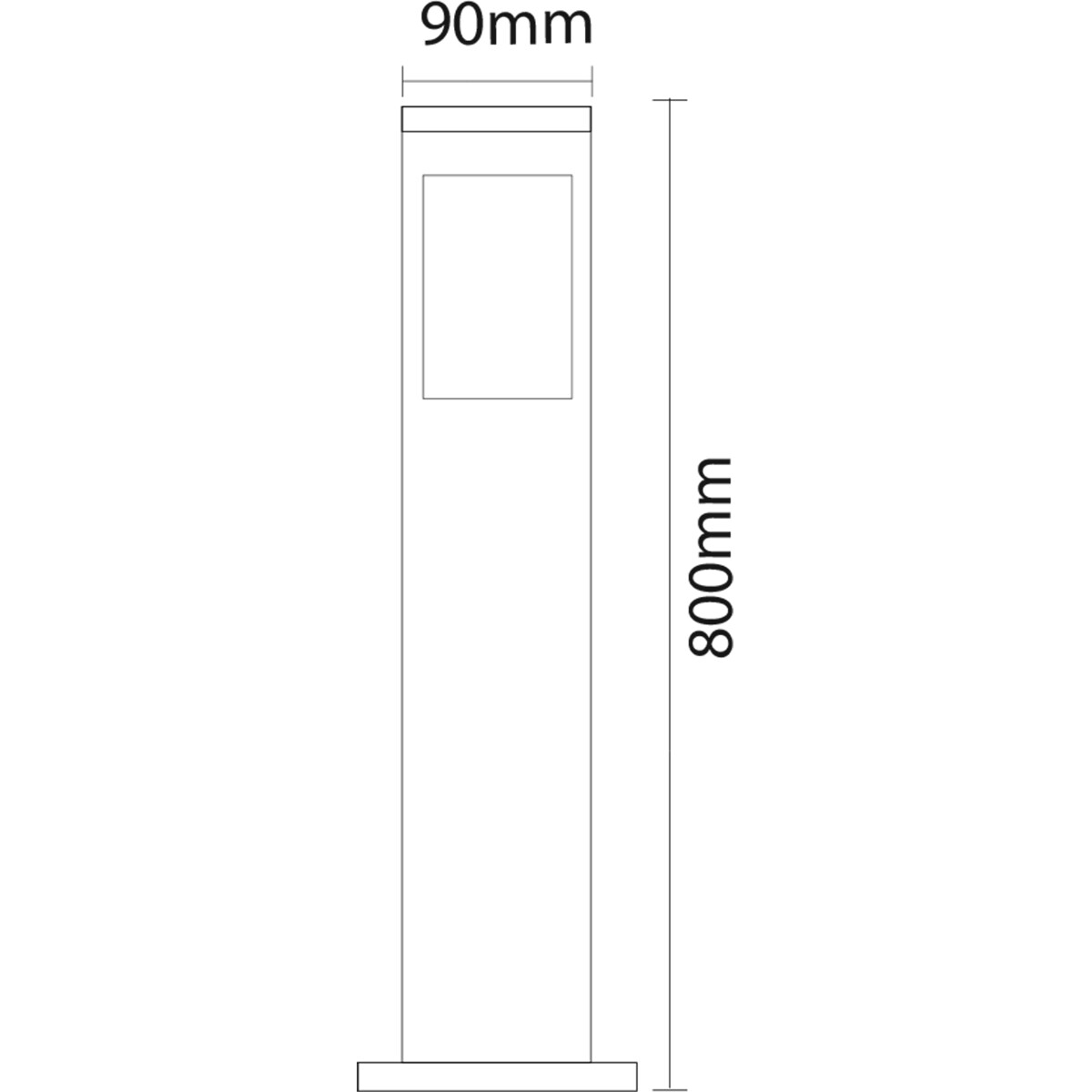 LED Tuinverlichting - Buitenlamp - Kavy 5 - Staand - Aluminium Mat Zwart - E27 - Vierkant