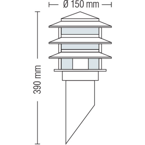 LED Tuinverlichting - Buitenlamp - Kayo 1 - Wand - RVS - E27 - Rond