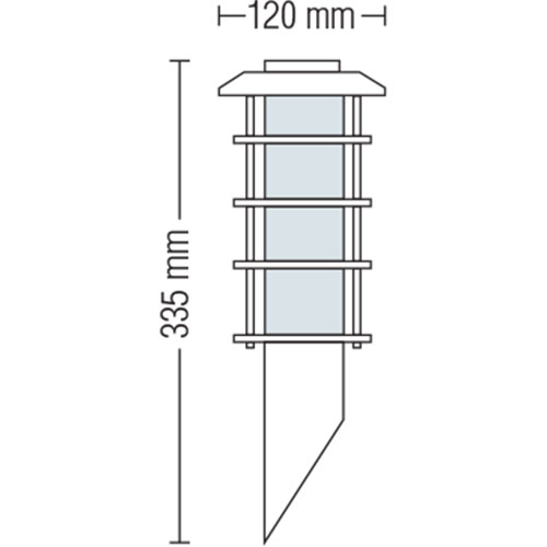 LED Tuinverlichting - Buitenlamp - Nalid 1 - Wand - RVS - E27 - Rond