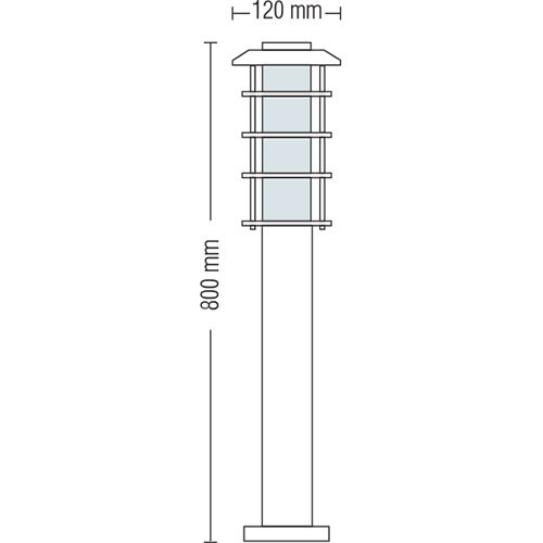 LED Tuinverlichting - Buitenlamp - Nalid 4 - Staand - RVS - E27 - Rond