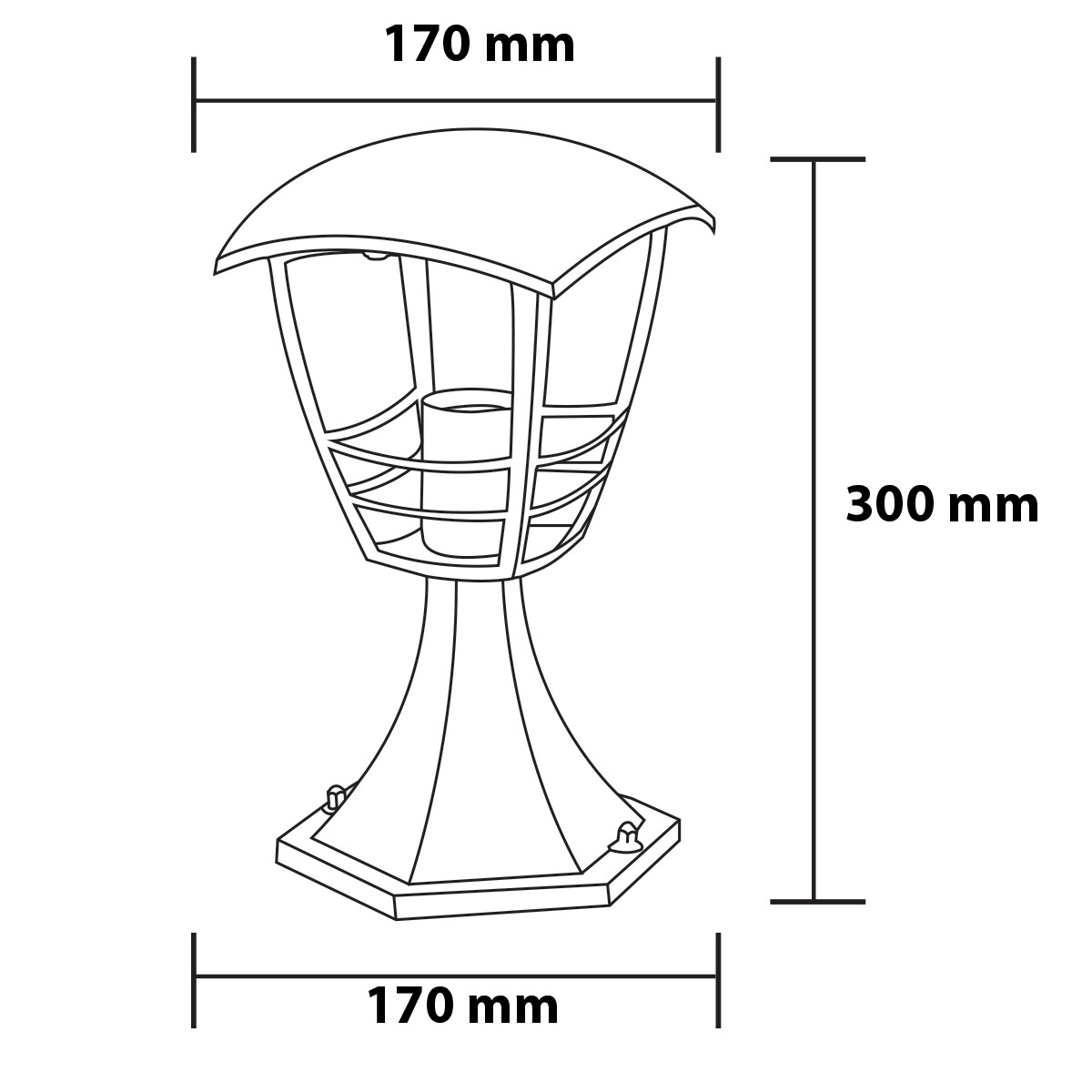 LED Tuinverlichting - Buitenlamp - Narmy 3 - Staand - Mat Zwart - E27 Fitting - Rond - Aluminium