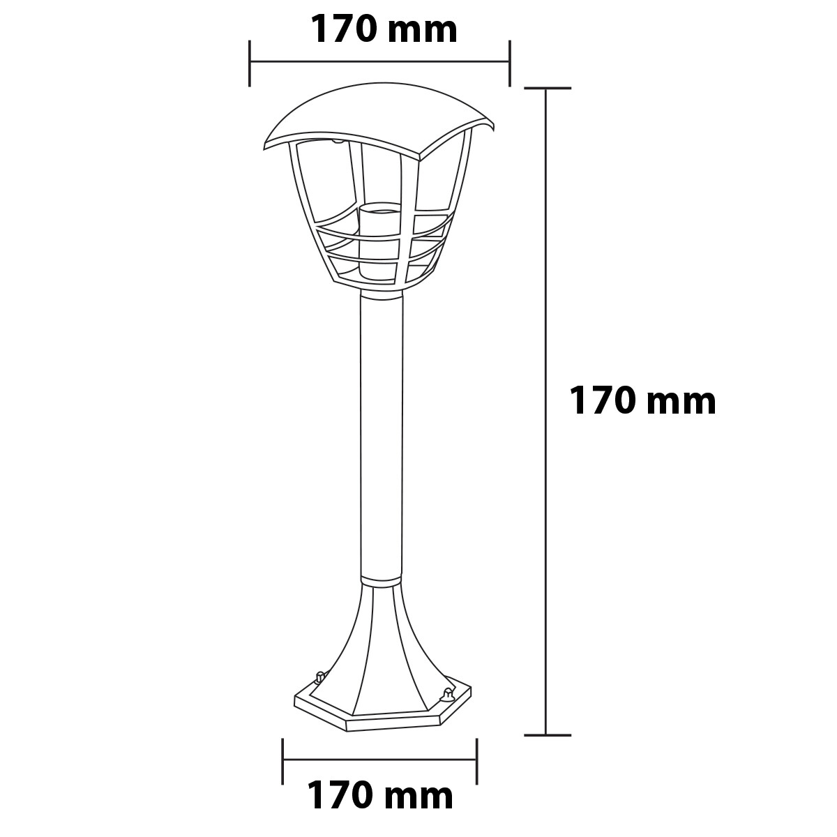 LED Tuinverlichting - Buitenlamp - Narmy 5 - Staand - Mat Zwart - E27 Fitting - Rond - Aluminium