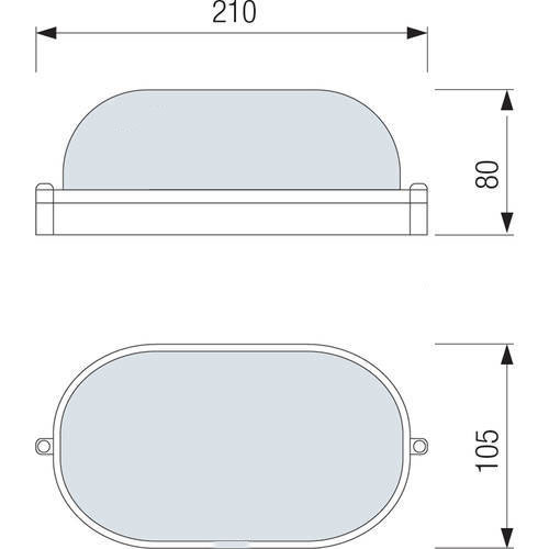 LED Tuinverlichting - Buitenlamp - Nimrat - Wand - Aluminium Mat Wit - E27 - Ovaal