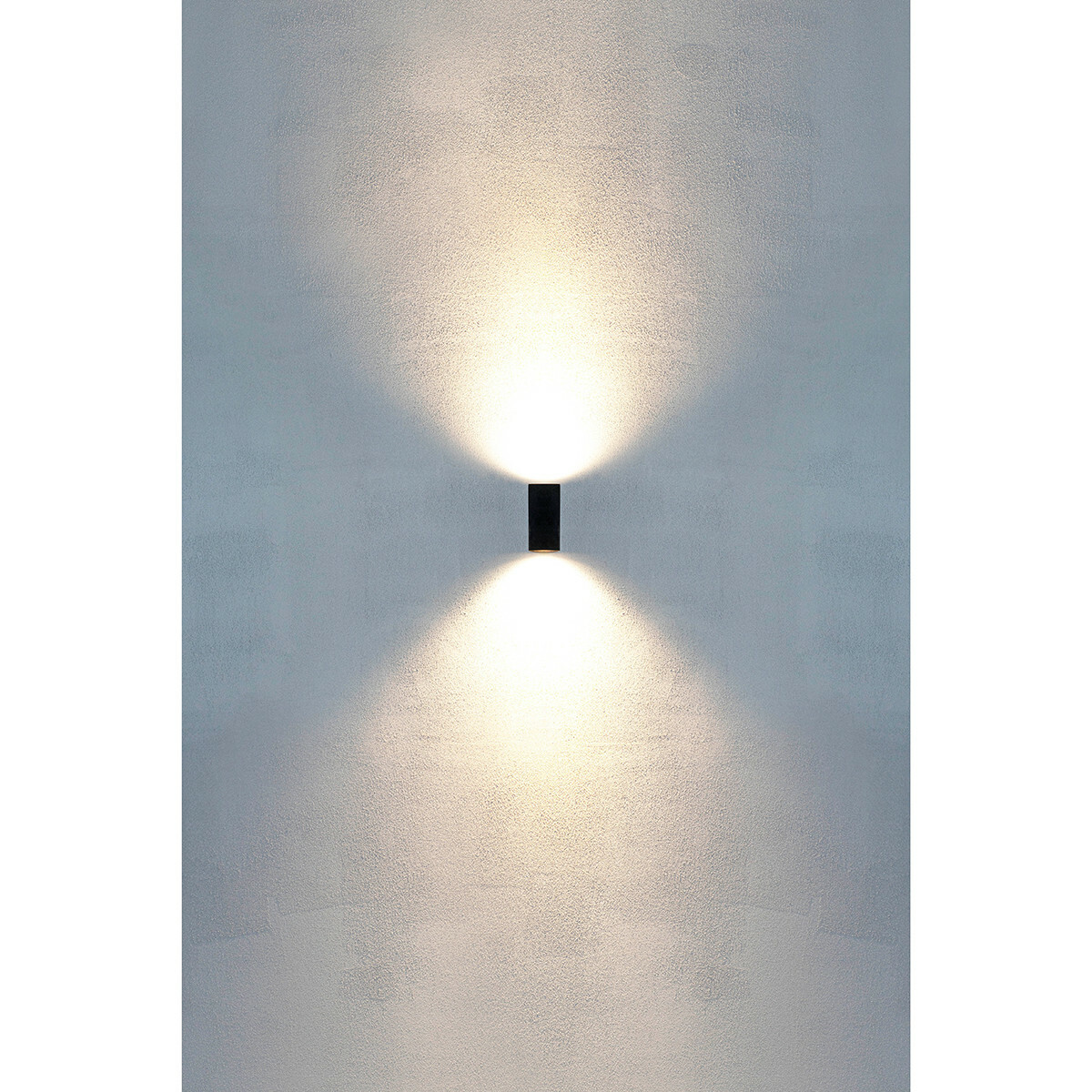 LED Tuinverlichting - Buitenlamp - Prixa Hoptron - Up en Down - GU10 Fitting - Vierkant - Mat Zwart - Aluminium - Philips - CorePro 827 36D - 4.6W - Warm Wit 2700K