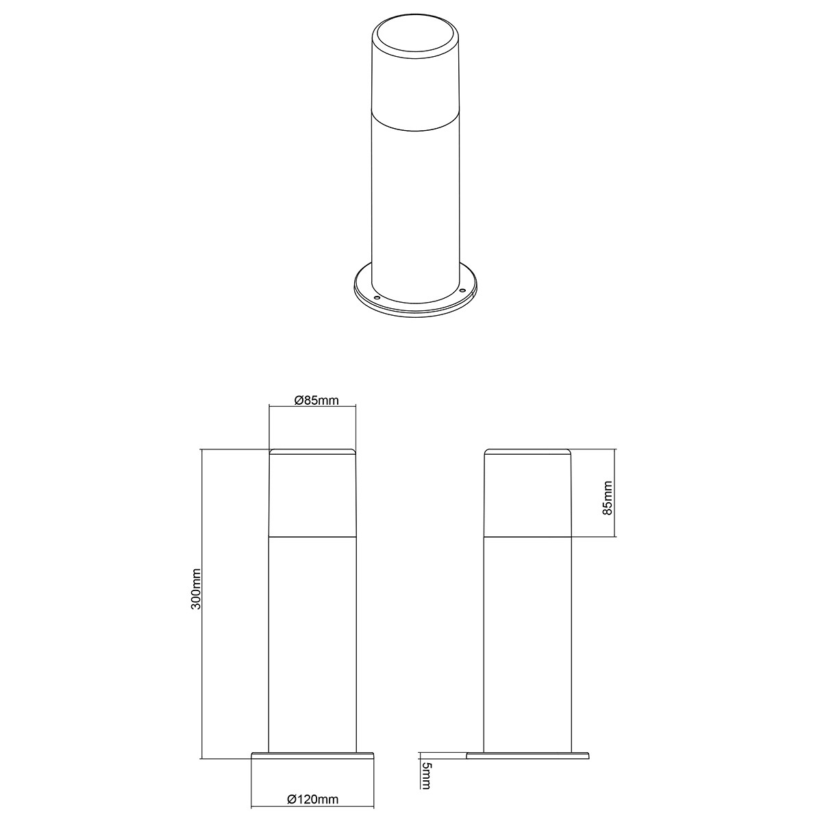 LED Tuinverlichting - Staand Buitenlamp - Trion Hosina - E27 Fitting - Spatwaterdicht IP44 - Mat Antraciet - Aluminium