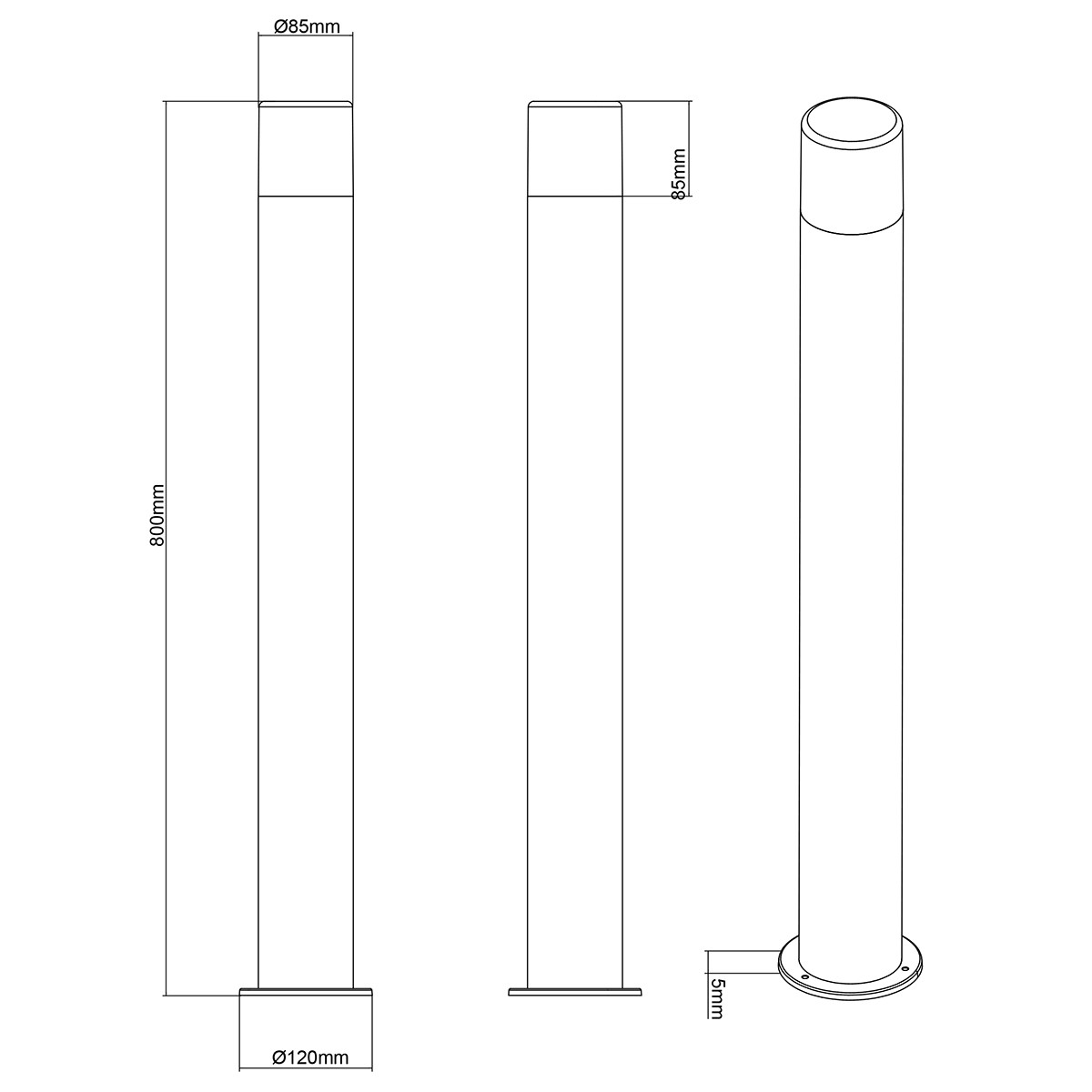 LED Tuinverlichting - Staand Buitenlamp - Trion Hosina XL - E27 Fitting - Spatwaterdicht IP44 - Roestkleur - Aluminium