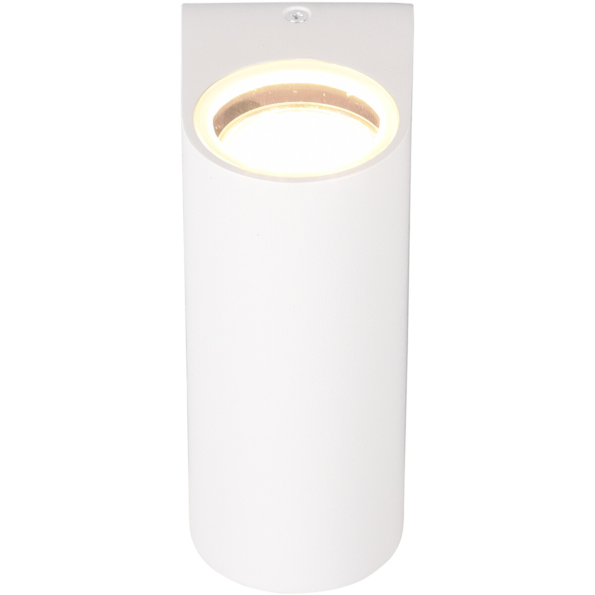 LED Tuinverlichting - Wandlamp Buitenlamp - Trion Royina Up and Down - GU10 Fitting - Spatwaterdicht IP44 - Rond - Mat Wit - Aluminium