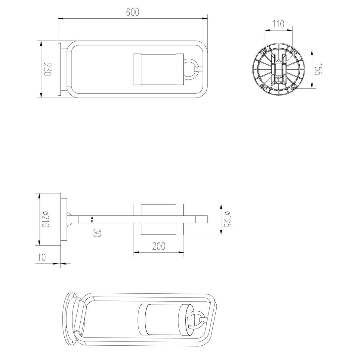 LED Tuinverlichting met Dag en Nacht Sensor- Staand - Buitenlamp - Trion Semby - E27 Fitting - Spatwaterdicht IP44 - Mat Antraciet - Aluminium