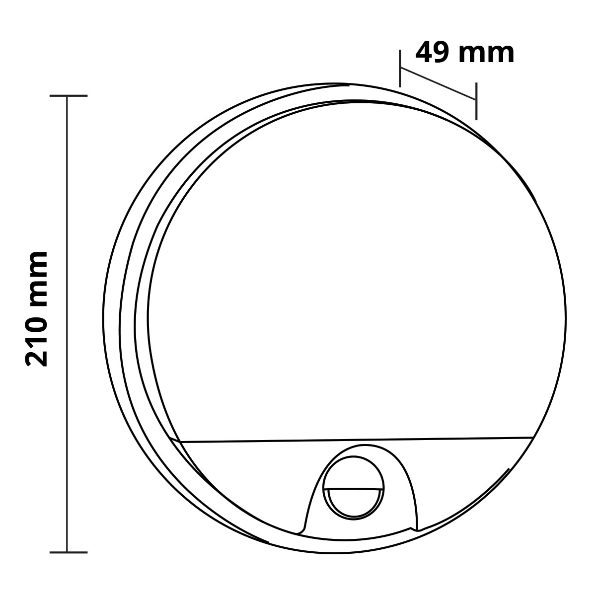 LED Tuinverlichting met Bewegingssensor - Hoktan - Wandlamp Buiten - 15W - Natuurlijk Wit 4200K - Mat Wit - Rond