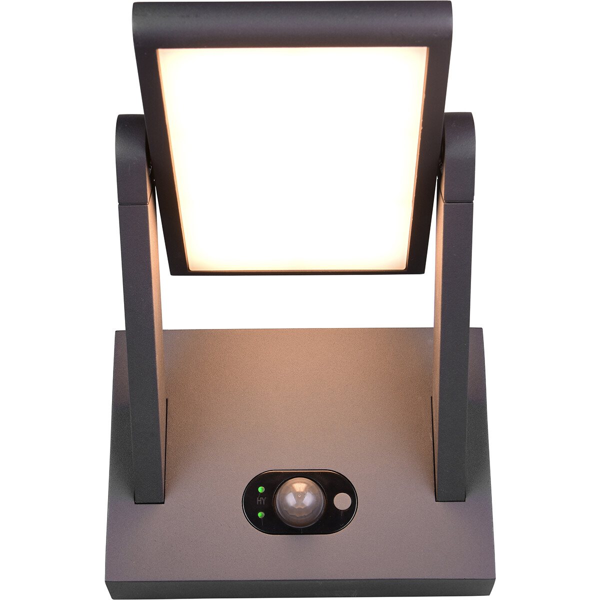 LED Tuinverlichting met Bewegingssensor - Wandlamp Buitenlamp - Trion Walla - 5W - Aanpasbare kleur - 1-lichts - Rechthoek - Antraciet - Aluminium