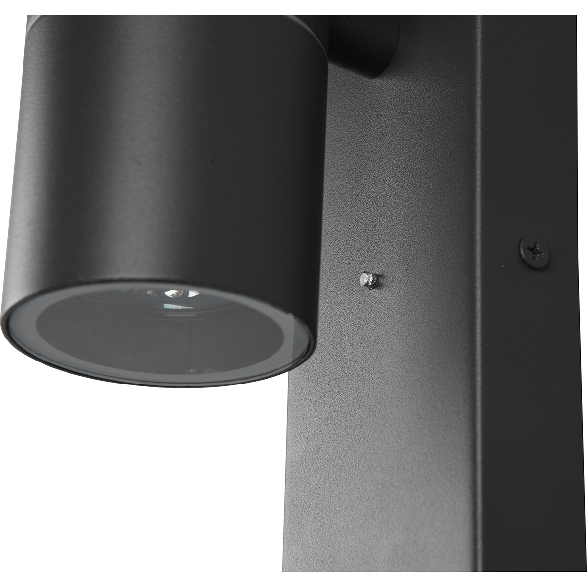 LED Tuinverlichting met Dag en Nacht Sensor - Buitenlamp - Trion Lorida Up and Down - GU10 Fitting - Spatwaterdicht IP44 - Rond - Mat Antraciet - Aluminium