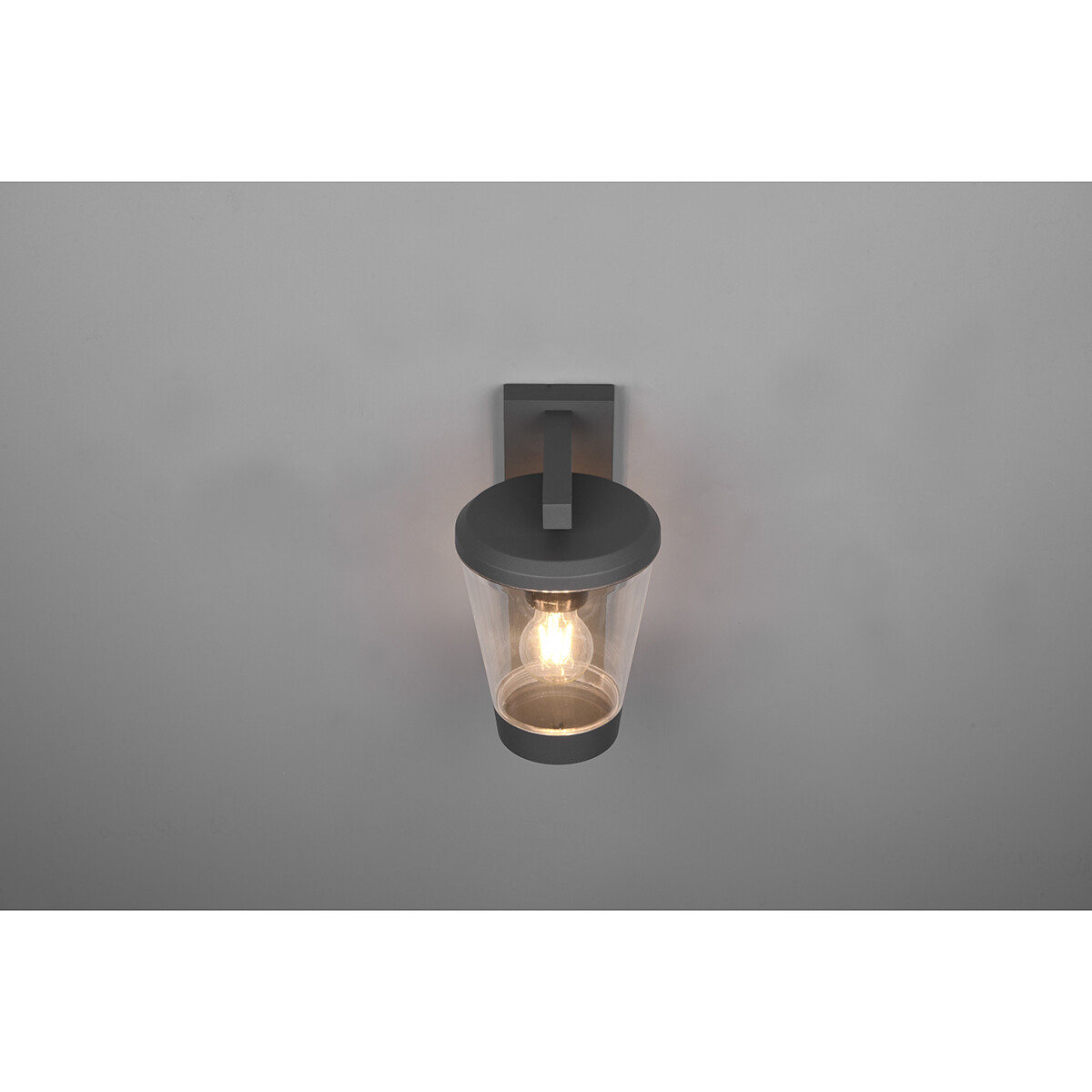 LED Tuinverlichting - Wandlamp - Trion Civonu - E27 Fitting - Rond - Spatwaterdicht IP44 - Mat Antraciet - Aluminium