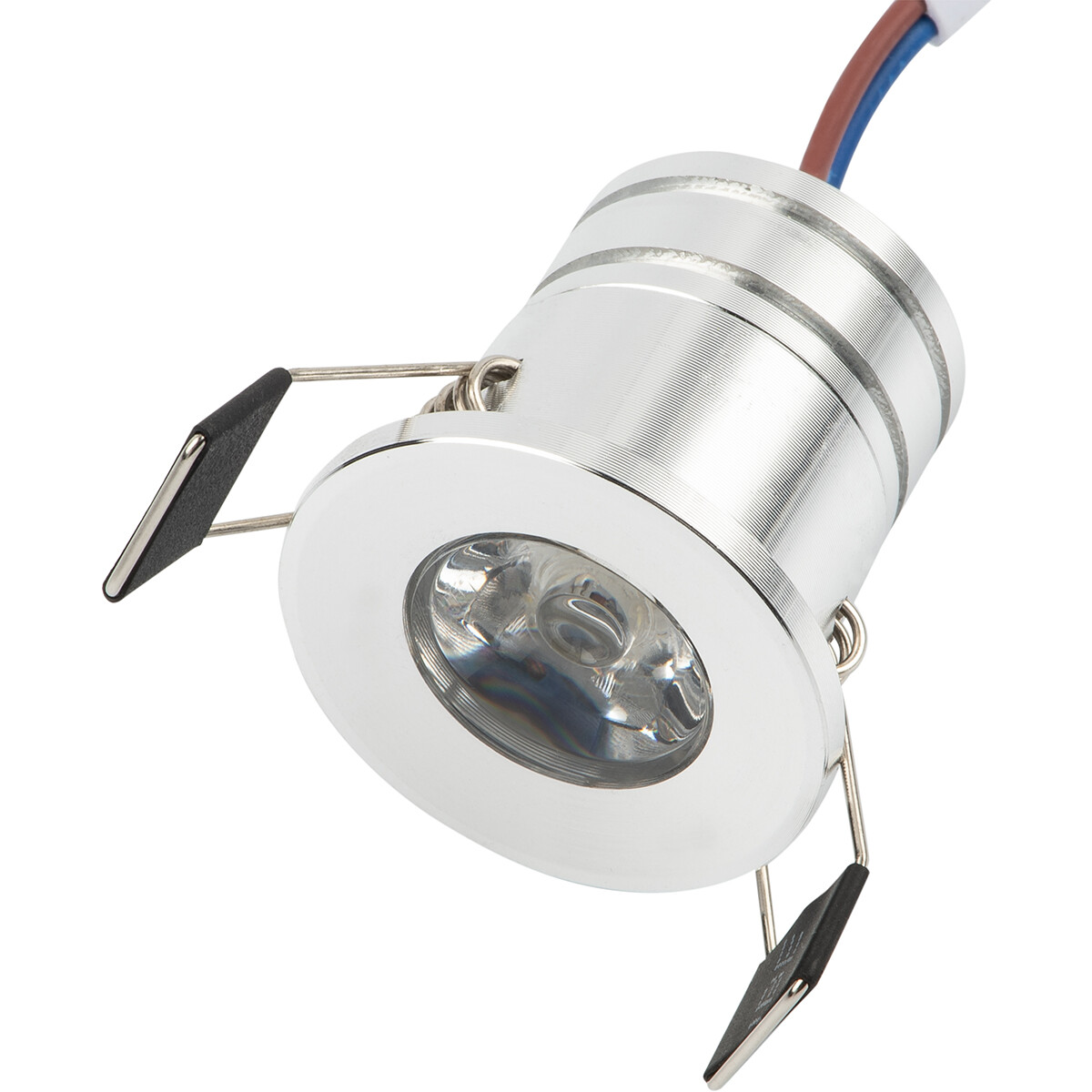 LED Veranda Spot Verlichting - Velvalux - 3W - Warm Wit 3000K - Inbouw - Dimbaar - Rond - Mat Zilver - Aluminium - Ø31mm