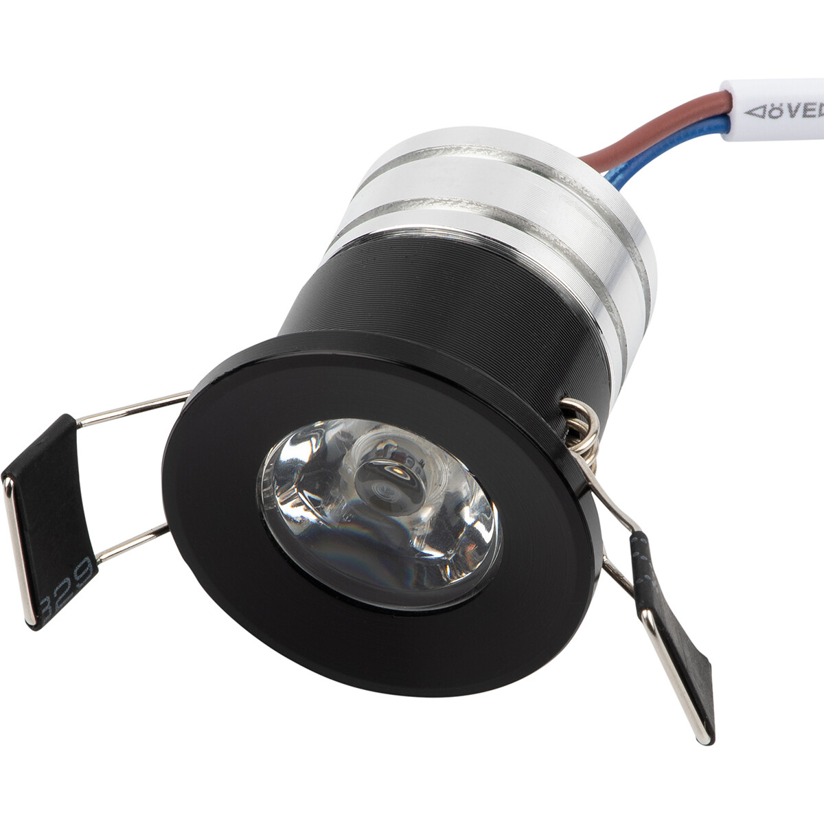 LED Veranda Spot Verlichting - Velvalux - 3W - Warm Wit 3000K - Inbouw - Dimbaar - Rond - Mat Zwart - Aluminium - Ø31mm