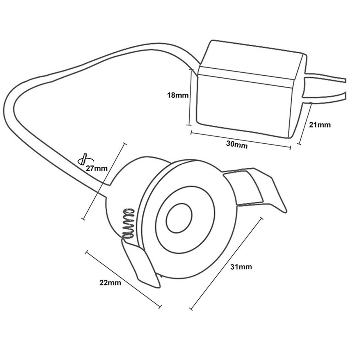 LED Veranda Spot Verlichting 6 Pack - Velvalux - 1W - Natuurlijk Wit 4000K - Inbouw - Dimbaar - Rond - Mat Wit - Aluminium - Ø31mm