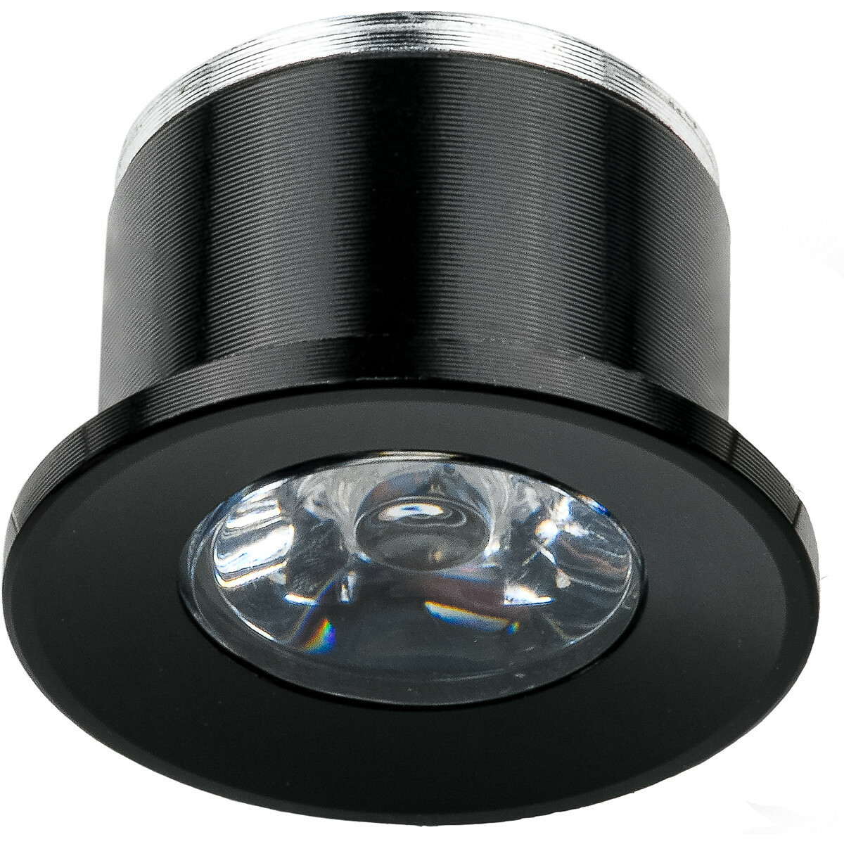 LED Veranda Spot Verlichting 6 Pack - Velvalux - 1W - Natuurlijk Wit 4000K - Inbouw - Dimbaar - Rond - Mat Zwart - Aluminium - Ø31mm