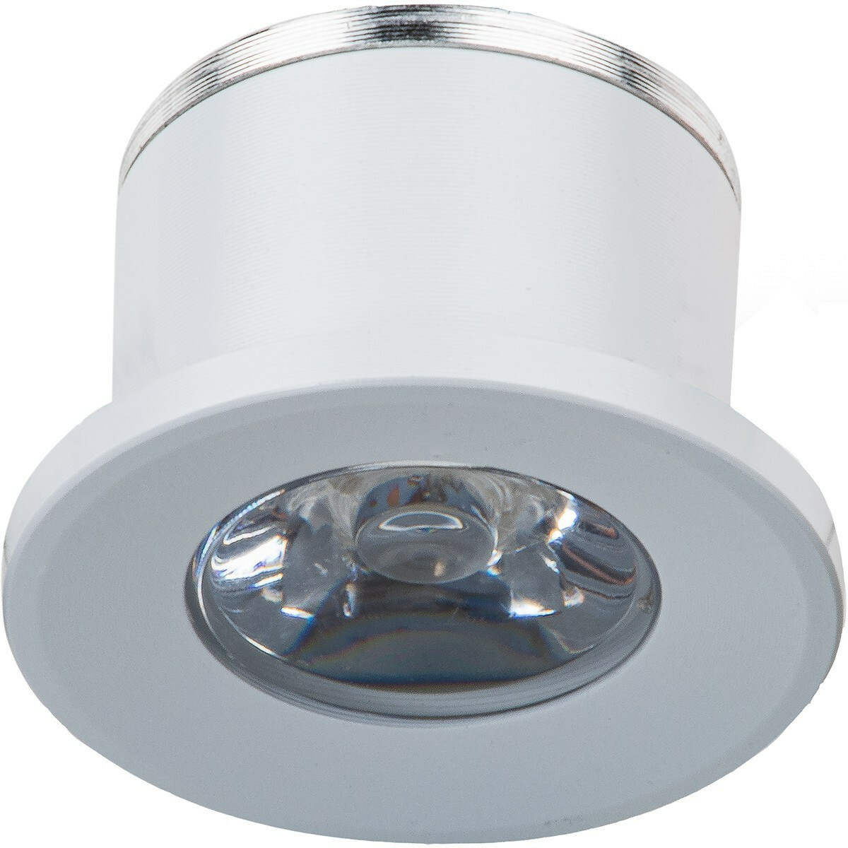 LED Veranda Spot Verlichting 6 Pack - Velvalux - 1W - Warm Wit 3000K - Inbouw - Dimbaar - Rond - Mat Wit - Aluminium - Ø31mm