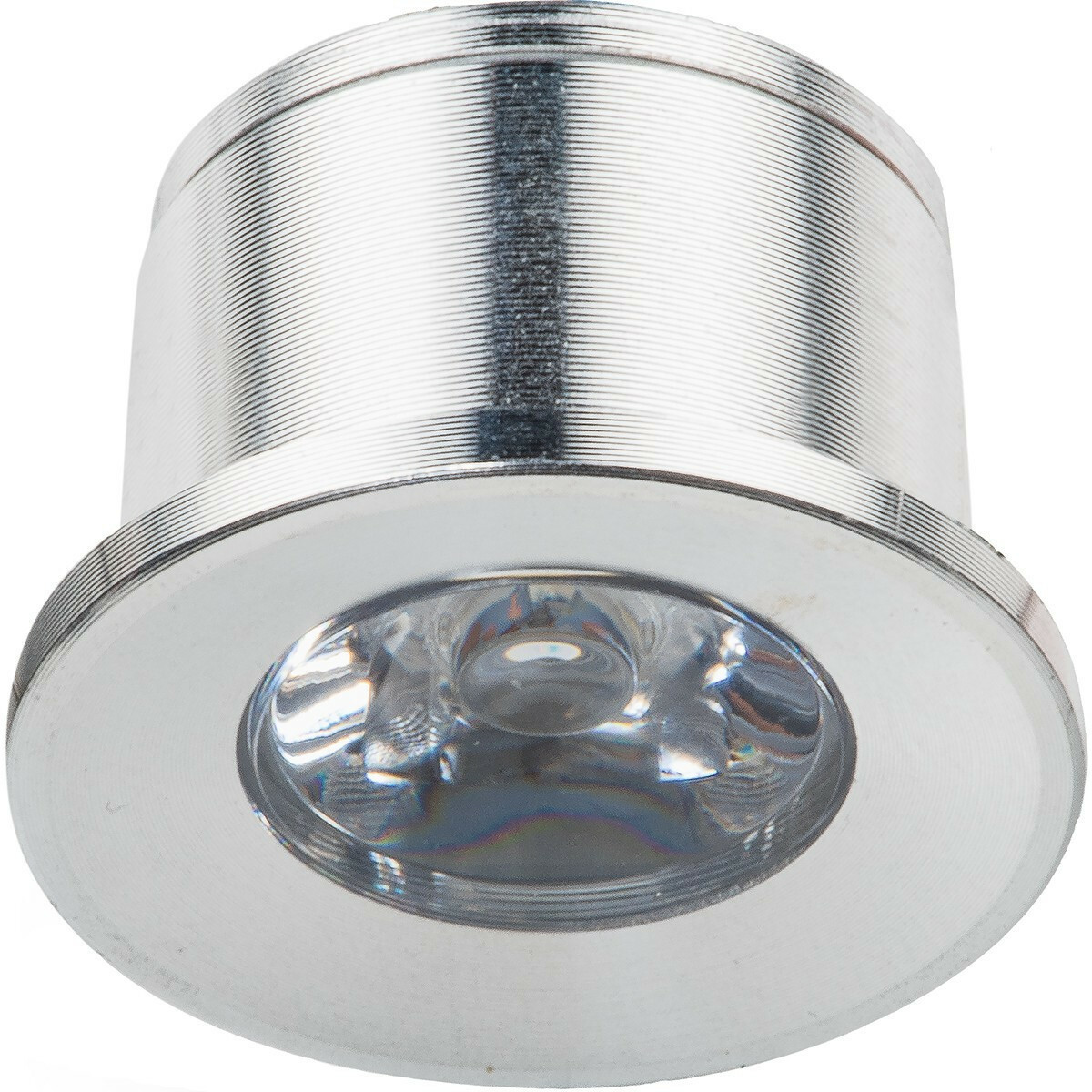 LED Veranda Spot Verlichting 6 Pack - Velvalux - 1W - Warm Wit 3000K - Inbouw - Dimbaar - Rond - Mat Zilver - Aluminium - Ø31mm