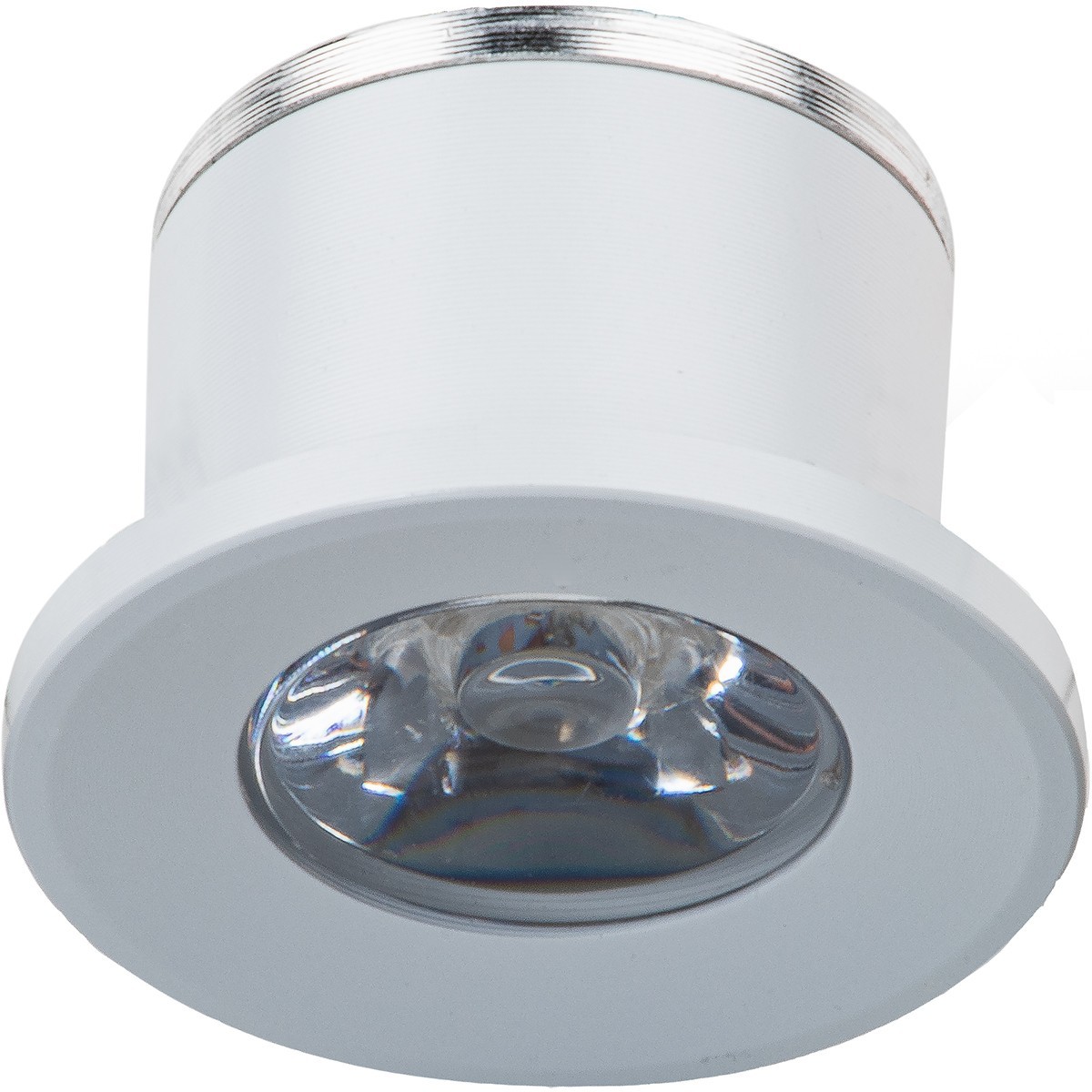 LED Veranda Spot Verlichting 6 Pack - Velvalux - 1W - Warm Wit 3000K - Inbouw - Rond - Mat Wit - Aluminium - Ø31mm