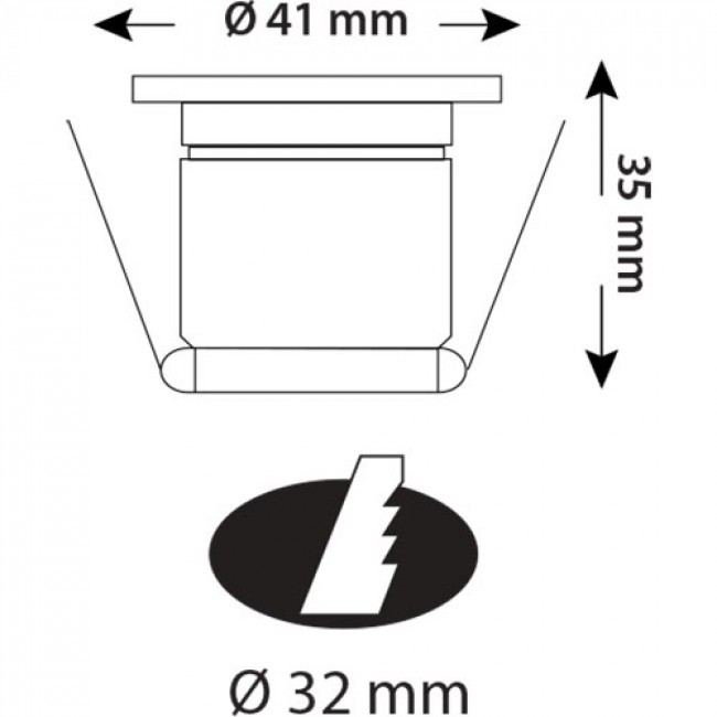 LED Veranda Spot Verlichting 6 Pack - Inbouw Rond 1W - Natuurlijk Wit 4200K - Mat Wit Aluminium - Ø41mm