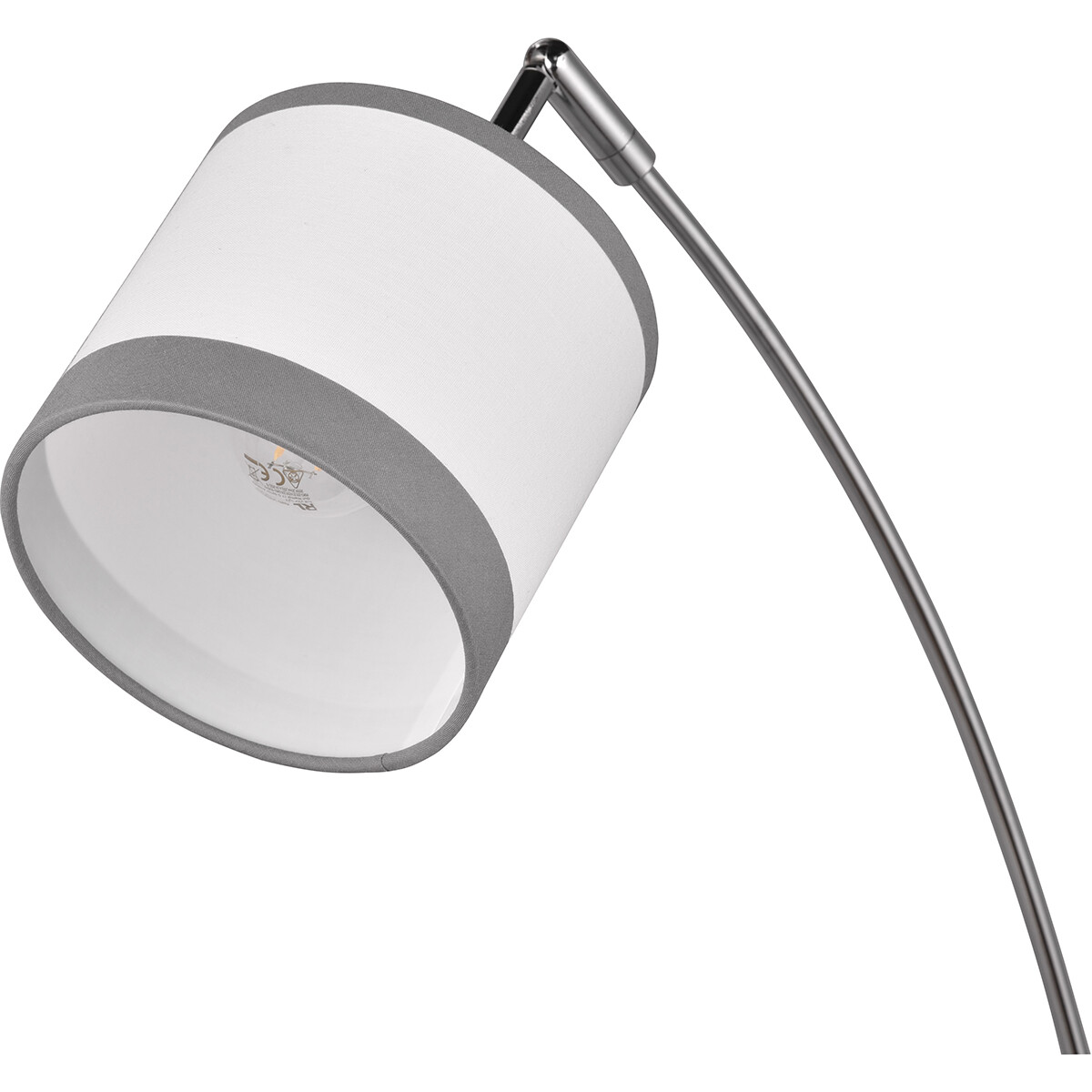 LED Vloerlamp - Trion Vamos - E14 Fitting - 3-lichts - Rond - Chroom - Metaal