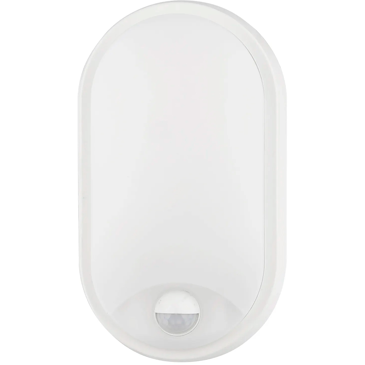 LED Wandlamp met Sensor - Kozolux Porta - 15W 1200lm - Natuurlijk Wit 4500K - IP54 - Ovaal - Wit