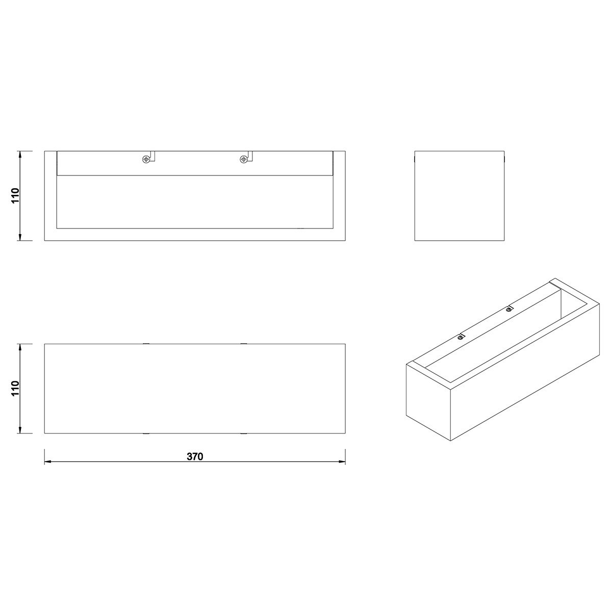 LED Wandlamp - Trion Brida Up and Down - 13W - Warm Wit 3000K - 1-lichts - Dimbaar - Rechthoek - Mat Bruin - Natuurhout