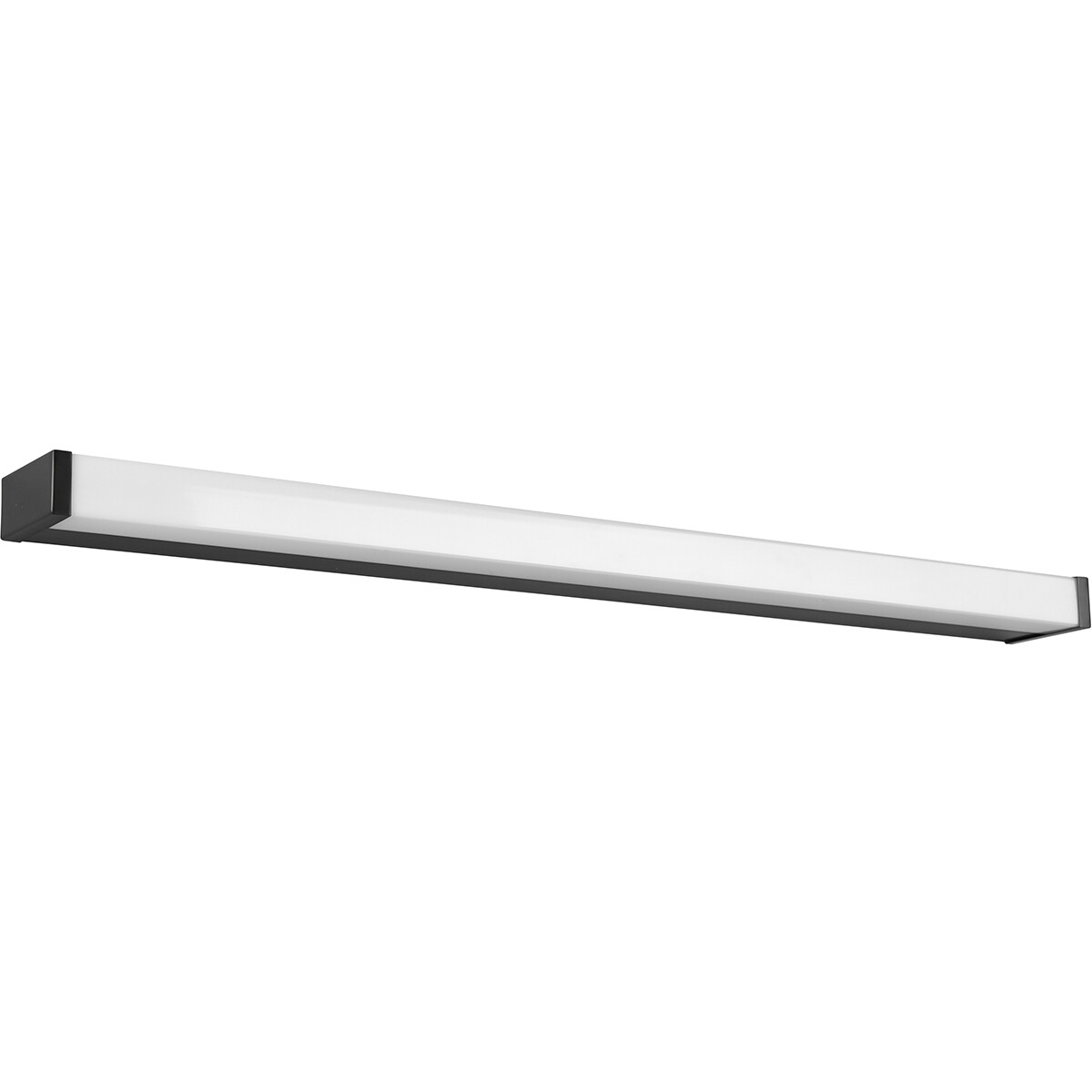 LED Wandlamp - Trion Fabian - 12W - Warm Wit 3000K - Spatwaterdicht IP44 - Rechthoek - Mat Zwart - Aluminium