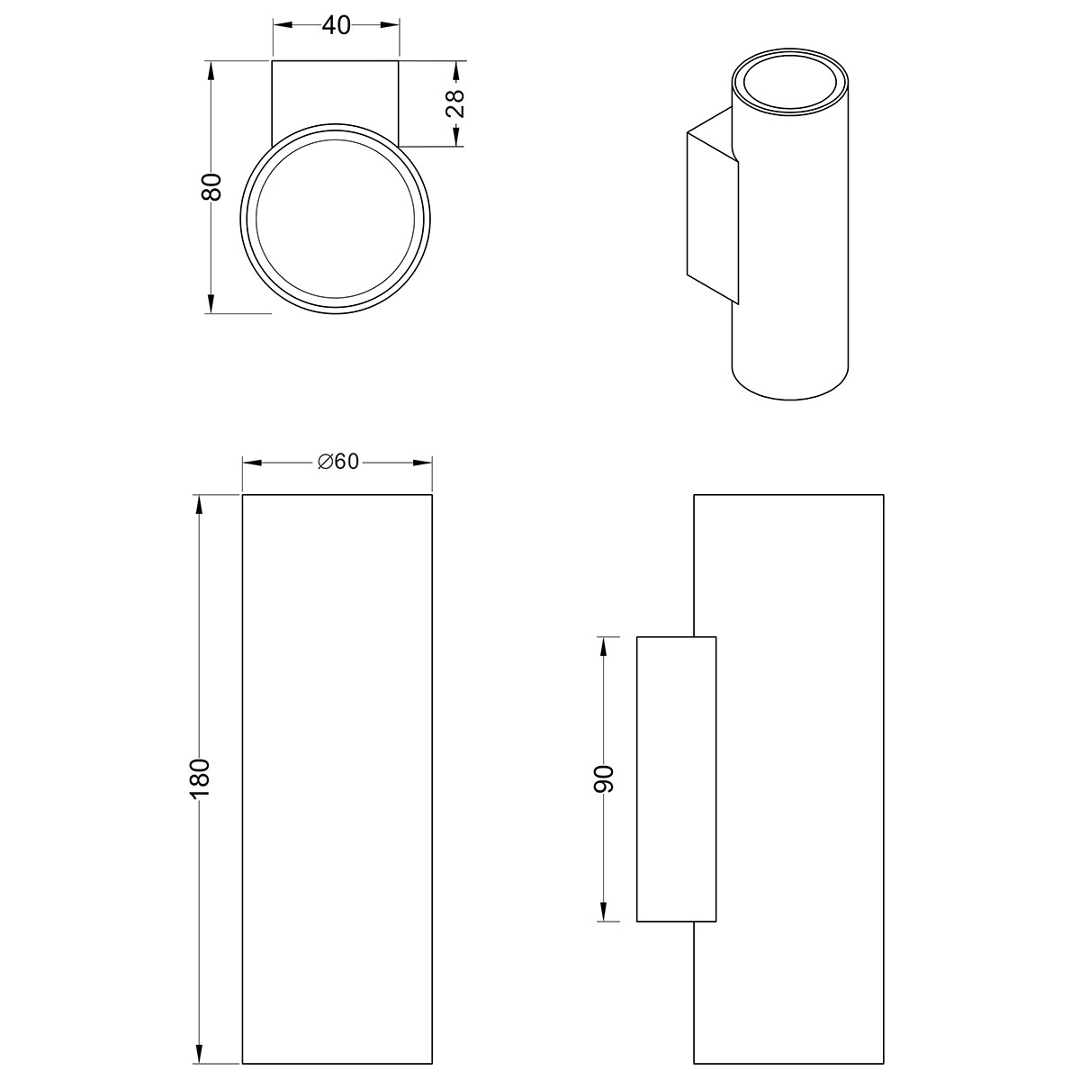 LED Wandlamp - Trion Mary - GU10 Fitting - Rond - Mat Nikkel - Aluminium