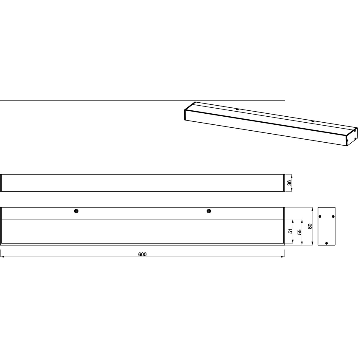 LED Wandlamp - Trion Rolan - Up en Down - 8W - Warm Wit 3000K - Rechthoek - Mat Zwart - Aluminium