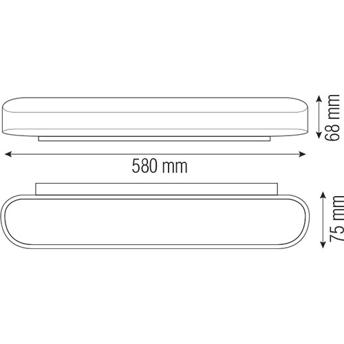 LED Wandlamp - Wandverlichting - 18W - Natuurlijk Wit 4000K - Mat Wit Aluminium - Ovaal