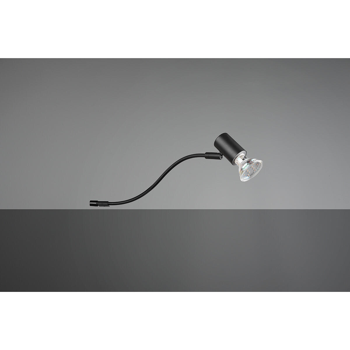 LED Wandlamp - Wandverlichting - Spatwaterdicht IP44 - Trion Giano - GU10 Fitting - Rond - Mat Zwart - Aluminium