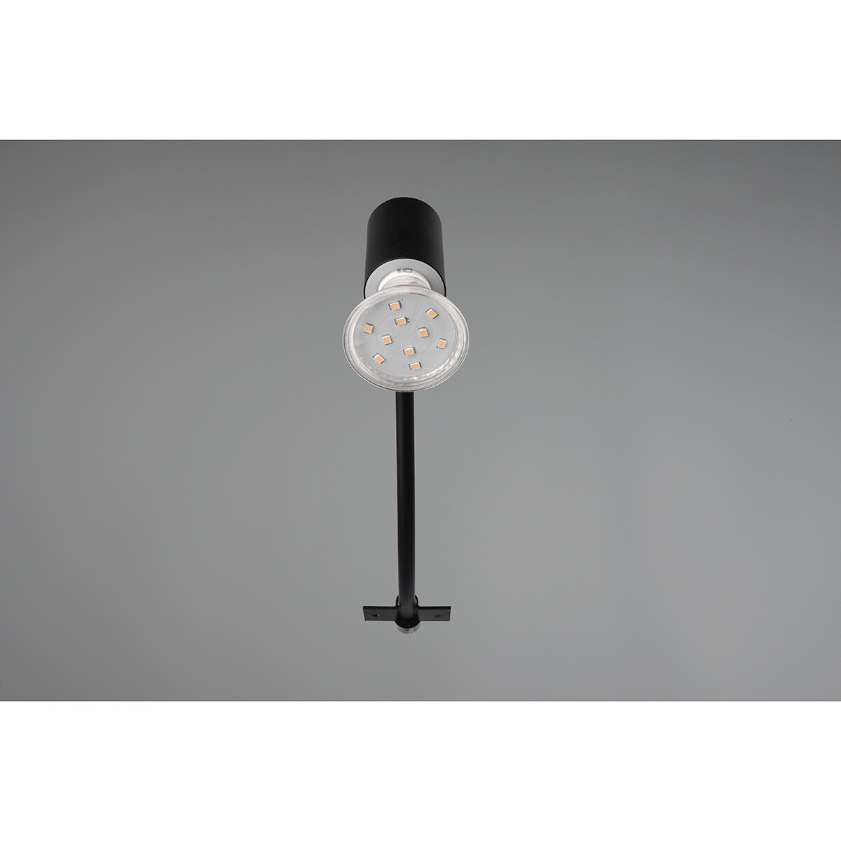 LED Wandlamp - Wandverlichting - Spatwaterdicht IP44 - Trion Giano - GU10 Fitting - Rond - Mat Zwart - Aluminium