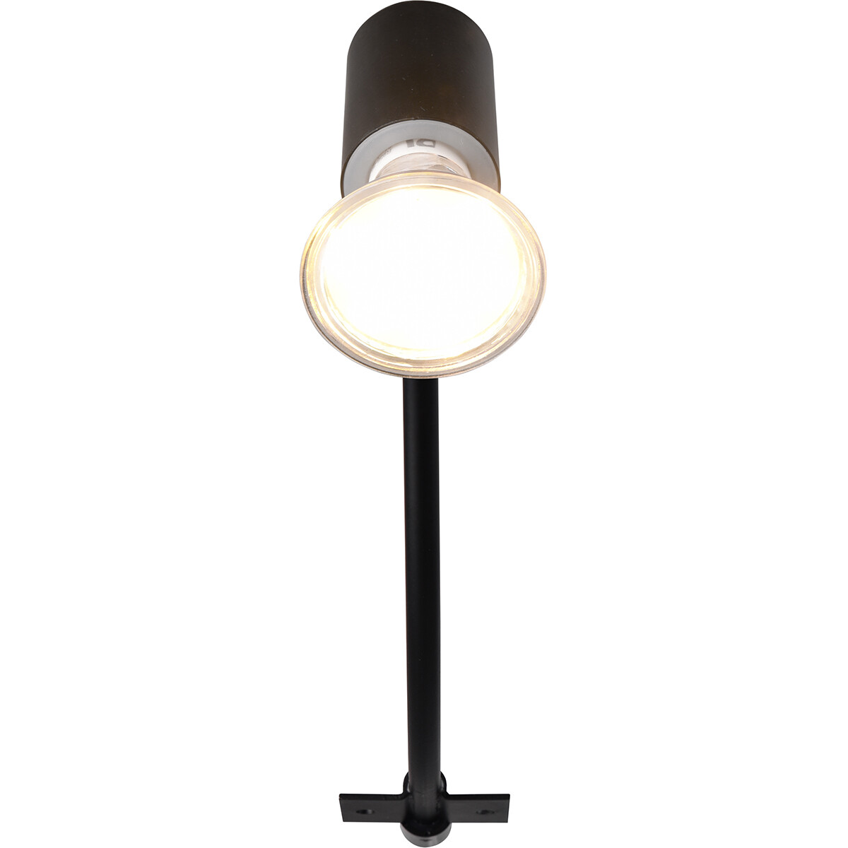 LED Wandlamp - Wandverlichting - Spatwaterdicht IP44 - Trion Giano - GU10 Fitting - Rond - Mat Zwart - Aluminium