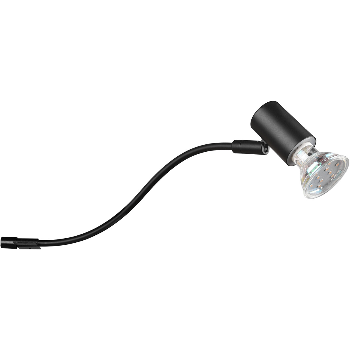 LED Wandlamp - Wandverlichting - Spatwaterdicht IP44 - Trion Giano - GU10 Fitting - Rond - Mat Zwart - Aluminium