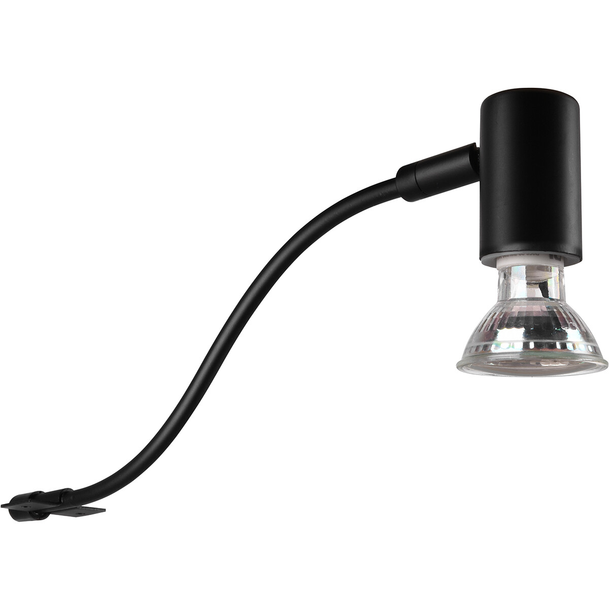 LED Wandlamp - Wandverlichting - Spatwaterdicht IP44 - Trion Giano - GU10 Fitting - Rond - Mat Zwart - Aluminium