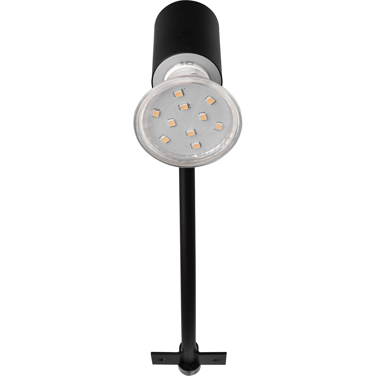 LED Wandlamp - Wandverlichting - Spatwaterdicht IP44 - Trion Giano - GU10 Fitting - Rond - Mat Zwart - Aluminium