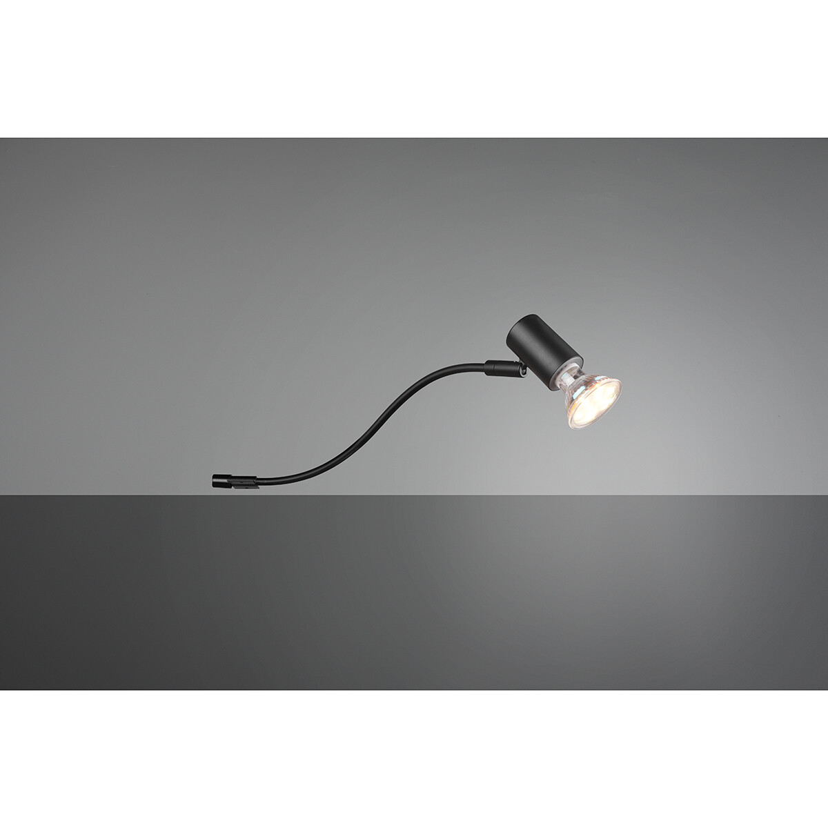 LED Wandlamp - Wandverlichting - Spatwaterdicht IP44 - Trion Giano - GU10 Fitting - Rond - Mat Zwart - Aluminium