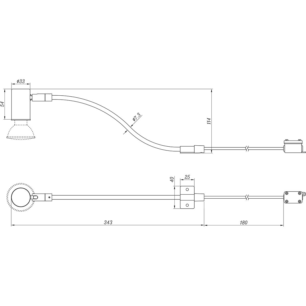 LED Wandlamp - Wandverlichting - Spatwaterdicht IP44 - Trion Giano - GU10 Fitting - Rond - Mat Zwart - Aluminium