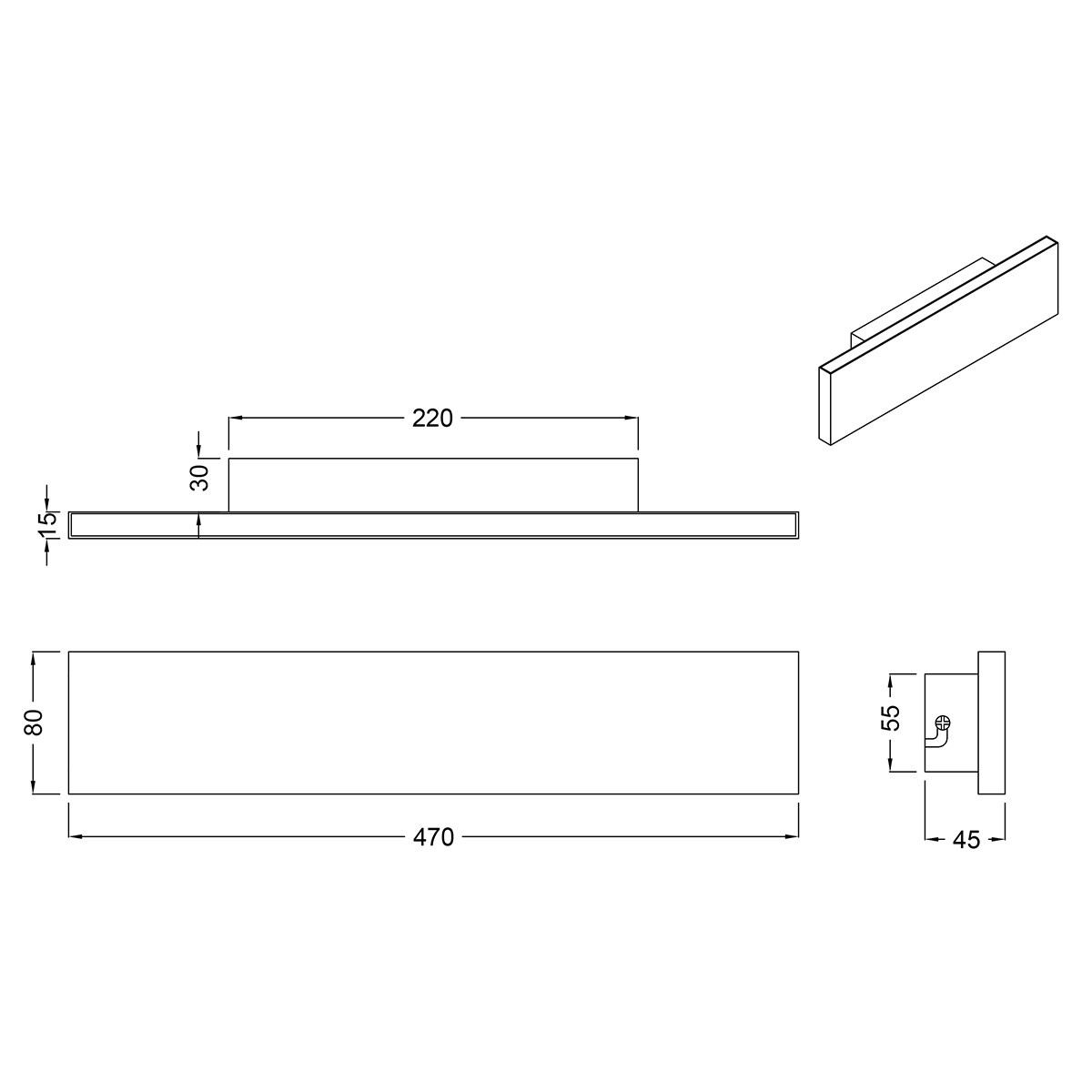 LED Wandlamp - Wandverlichting - Trion Concy - 18W - Warm Wit 3000K - Dimbaar - Rechthoek - Mat Wit - Aluminium