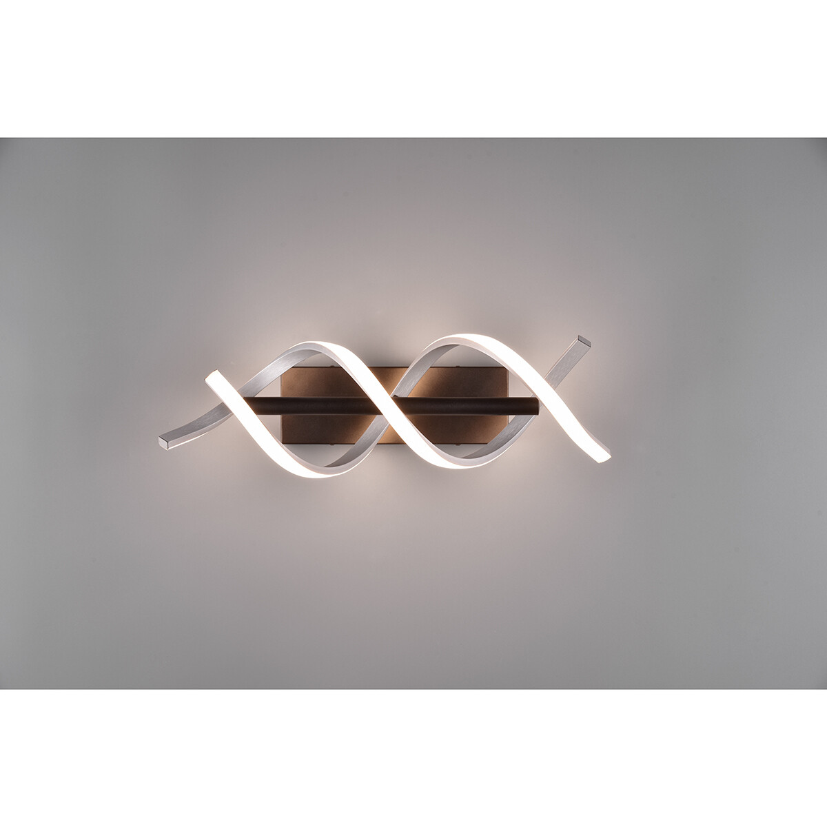 LED Wandlamp - Wandverlichting - Trion Sarina - 22W - Aanpasbare Kleur - Dimbaar - Rechthoek - Geborsteld Zilver - Aluminium