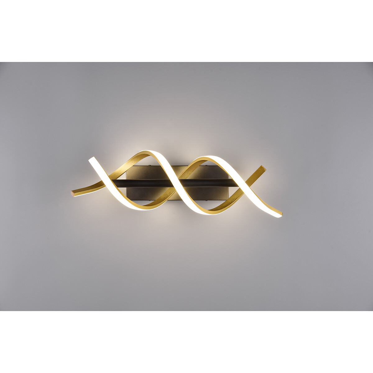 LED Wandlamp - Wandverlichting - Trion Sarina - 22W - Aanpasbare Kleur - Dimbaar - Rechthoek - Mat Goud - Aluminium