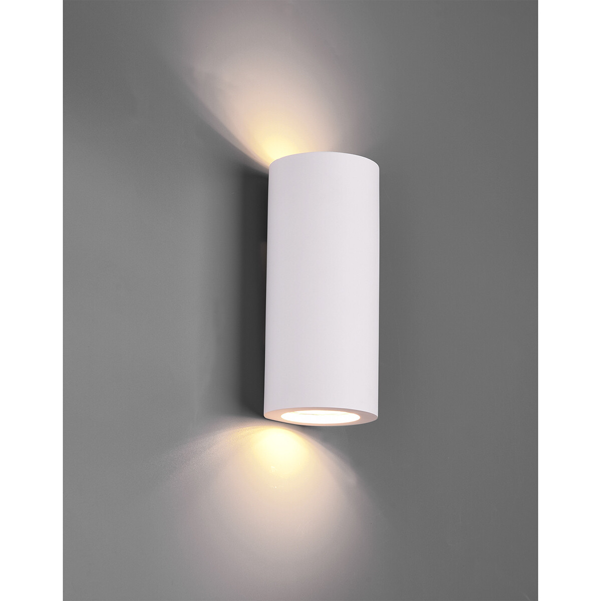 LED Wandlamp - Wandverlichting - Trion Zaza - GU10 Fitting - Rond - Mat Wit - Gips