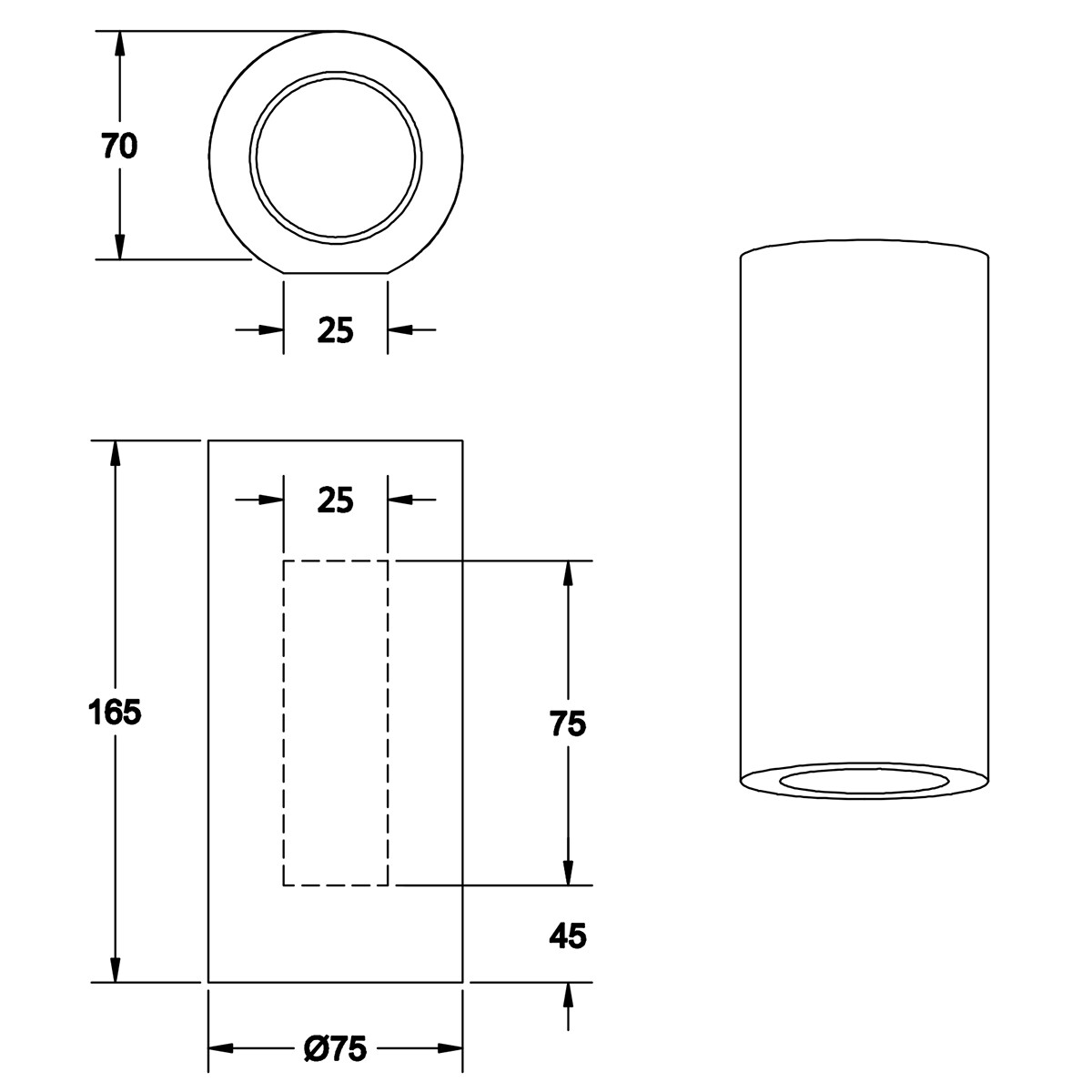 LED Wandlamp - Wandverlichting - Trion Zaza - GU10 Fitting - Rond - Mat Wit - Gips