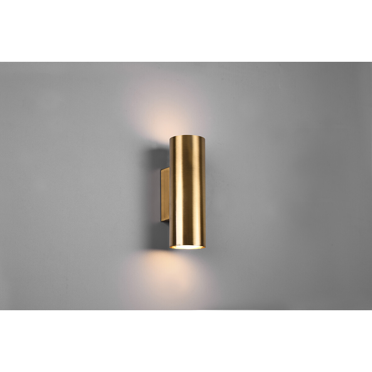 LED Wandlamp - Wandverlichting - Trion Milona Up and Down - GU10 Fitting - Rond - Mat Goud - Aluminium