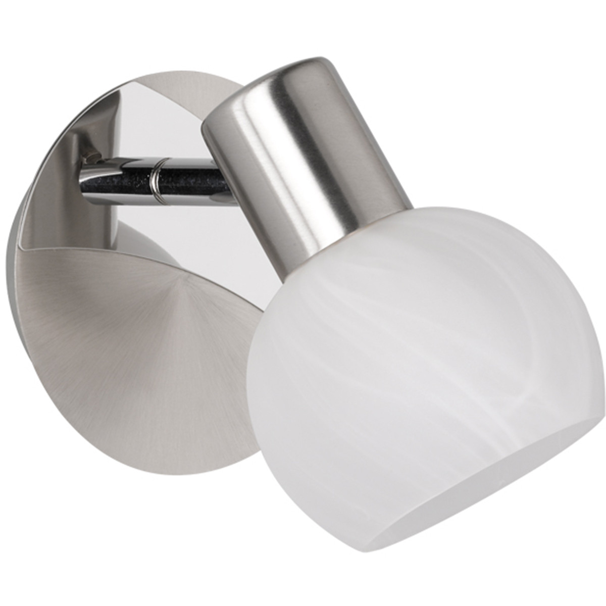 LED Wandspot - Trion Besina - E14 Fitting - Rond - Mat Nikkel - Aluminium