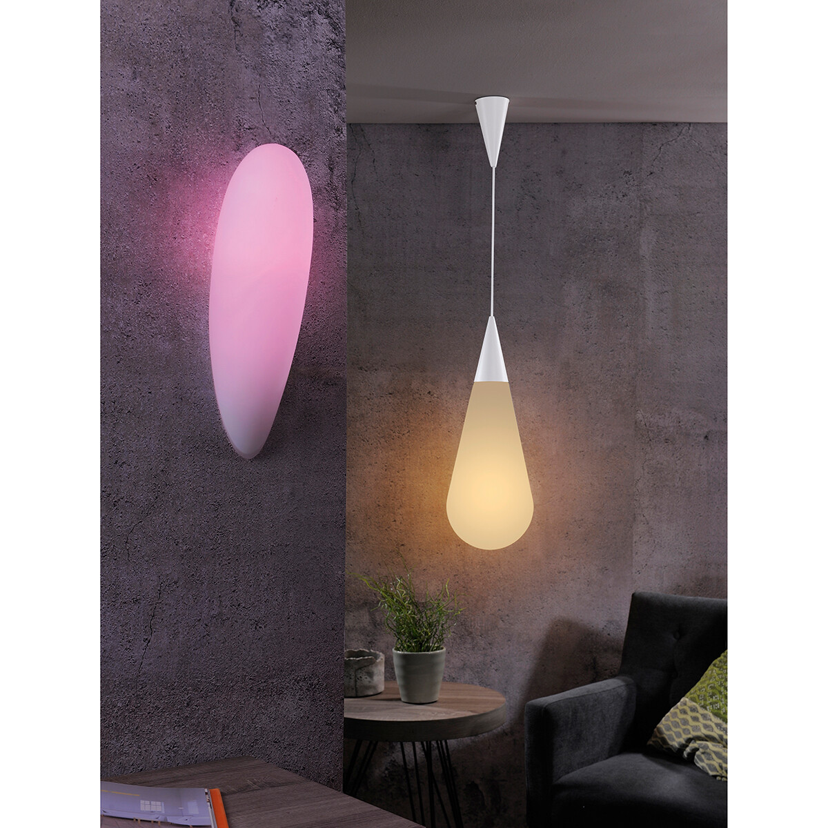 LED Hanglamp - Trion Renny - 4W - Warm Wit 3000K - Rond - Mat Chroom - Aluminium